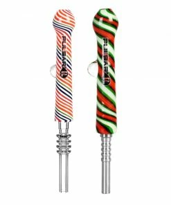 BOB Headquarters Pulsar Rainbow Twist Dab Straw W/10mm Tip Rigs