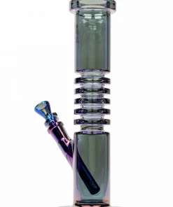 West Coast Gifts Red Eye Tek 12" Tall Metallic Terminator Finish Radiation Straight Tube Bong