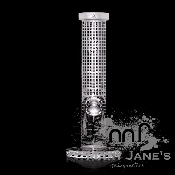 Milkyway Glass 12" Tall 9mm Squared Tube Bong 1 Milkyway Glass 12" Tall 9mm Squared Tube Bong
