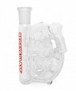 West Coast Gifts Red Eye Glass 14mm Clear Ash Catcher With Swiss Perc