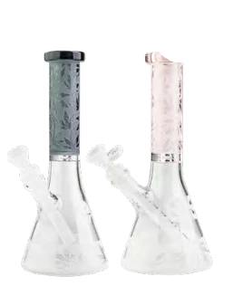 Cheech Glass 10" Sandblasted Cannabis Leaf Beaker Bong New Arrivals 1 Cheech Glass 10" Sandblasted Cannabis Leaf Beaker Bong New Arrivals