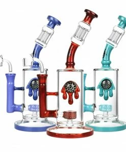 BOB Headquarters Pulsar 10.5" Tall Drippy Quad Dab Rig Pulsar Glass